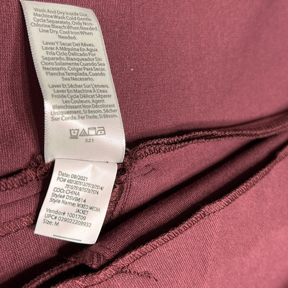 SOFIA VERGARA blazer,women med,front drape media jacket , faux leather sleeves - Picture 14 of 16